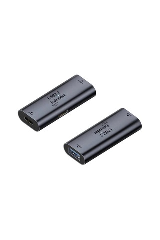 Usb 3.2 Usba 3.0 Kadın - Usbc Dişi Genişletici Aktif Tekrarlayıcı Adaptörü, Gri