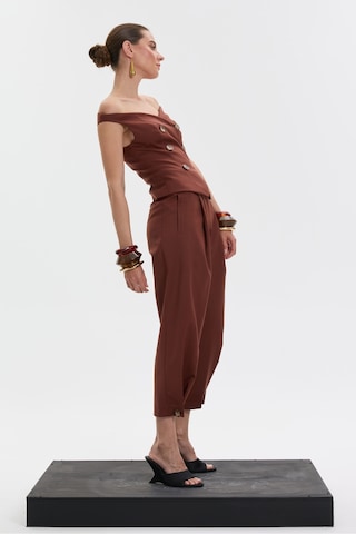 Rebellion Nicola Wool Pants Kahverengi