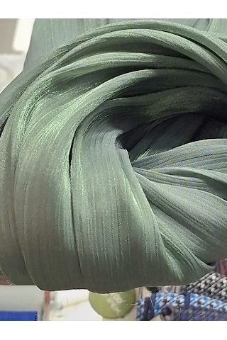 İpek Dükkanı Organza Shımmer Abiye Üzeri Parlak Şal Çağla