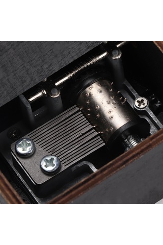 Konesam Ahşap Mekanik Müzik Kutusu, Pili Gerektirmez, Elden Döndürülür, Siyah, Dekoratif Hediyelik, Dayanıklı