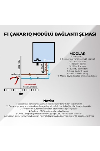 F1 Stop Çakar Modülü 9 Modlu Canbuslu Stop Çakar Modülü