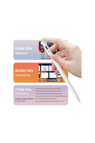 Piili Kablosuz Manyetik Apple Uyumlu iPad Smart Pen P - Pen3 Beyaz