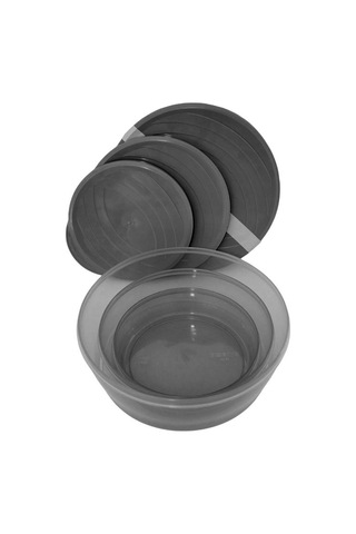 Tuffex TP730 Polo Yuvarlak Small Saklama Kabı 3'lü Antrasit