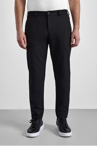 Süvari Siyah Slim Düz İnterlok Yarım Lastikli Rüzgar Geçirmez Jogger Pantolon Pn2020500744-s09