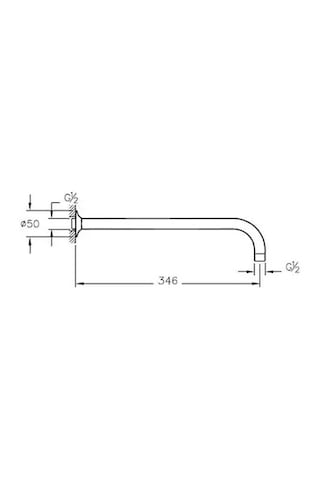 VitrA Origin A4565236 Duş Başlığı Dirseği Uzun.Duvardan.Mat Siyah