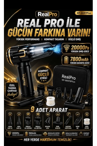 Junglee 20.000pa Yeni Nesil Araç Içi Süpürge Rp-6697b Plus Yeni Model Ekranlı Vakumlama Ve Çekme 0 - 250 Watt