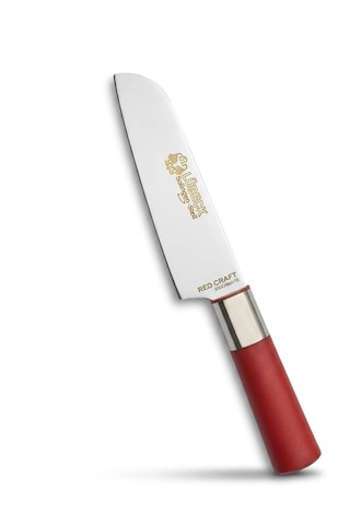 Lübeck Red Craft Ergonomik Kırmızı Sap Paslanmaz Çelik Keskin Ağız Profesyonel Sebze Ve Meyve Bıçağı
