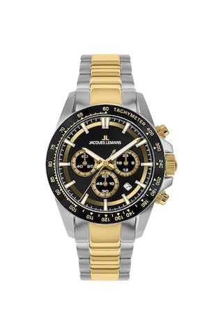 Jacques Lemans 1-2207d Lıverpool Chronograph Erkek Kol Saati Gümüş - Siyah