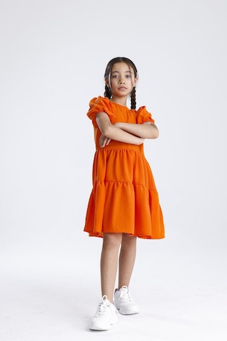 Miababy Basic Düz Elbise Oranj