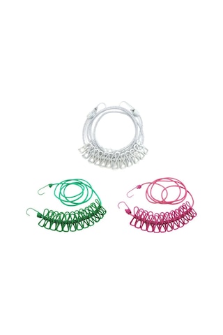 Sones 12 Klipsli Açık Hava Seyahat İçin Geri Çekilebilir Rüzgar Geçirmez Çamaşır İpi Pembe Pembe