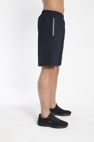 CROZWİSE 3192-01 Astarsız Dalgıç Kumaş Training Erkek Spor Şort Beyaz - Lacivert