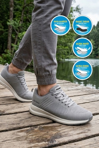 Noka Füme Anorak Örme Hava Alabilen Hafif Rahat Tabanlı Unisex Yürüyüş Spor Ayakkabı Wesley G