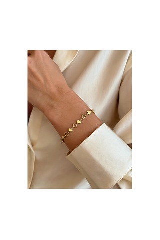 Gold Kalp Zincir Bileklik - Minimalist Ve Zarif Tasarım Altın