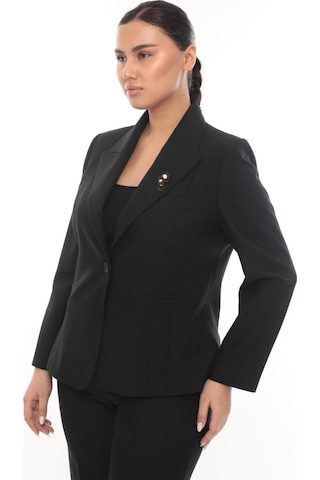 Prenses Kadın Şık Blazer Ceket Pantolon Takım Zarif Günlük Ofis Model Siyah