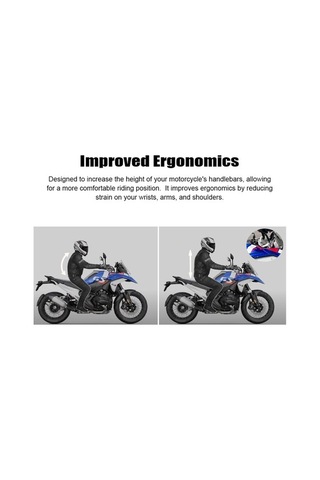 Pazly Motosiklet Gidon Yükseltici 2 Adet Alüminyum Alaşımlı Lmk00310 Seti Gümüş