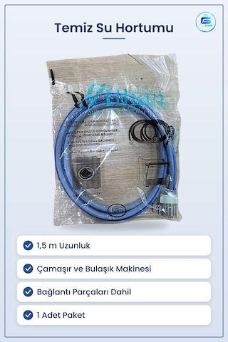 Temiz Su Giriş Hortumu 1,5 M Çamaşır Ve Bulaşık Makinesi İçin Bey