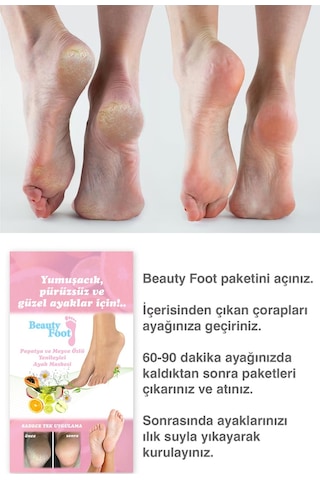 Beauty Foot Papatya ve Meyve Özlü Yenileyici Ayak Maskesi