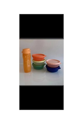 Şeker 300 Ml Buzdolabı Saklama Kabı 5 Li Set 5 Renk Yeni Ve Eco Şişe Suluk Ve Matara 500 Ml Çok Renkli
