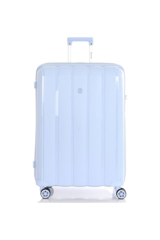 Mçs Bavul Orta Ve Kabin 2li Set Kırılmaz Silikon Valiz V305 Bebemavi Bebe Mavisi