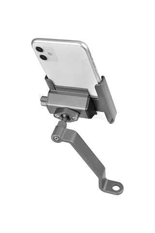 Cyclıngbox-yükseltilmiş Alüminyum Alaşım Bisiklet Cep Telefonu,ya18857tc-3 Gri