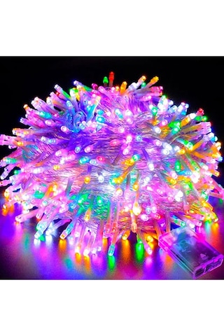 Renkli Rgb Pirinç Ip Led Ağaç Yılbaşı Süsleme 10metre 100 Ampul Renkli