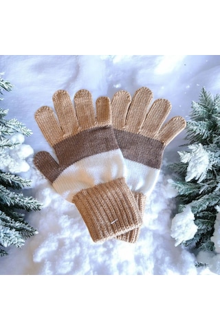 Garson Beden Erkek Çocuk Eldiven Kahverengi - 8-12 Yaş Kahverengi