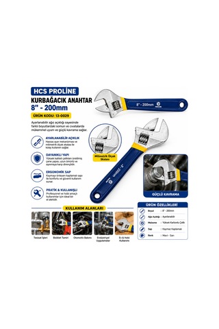 Kurbağacık Anahtar 200x24 Mm 8 İnç