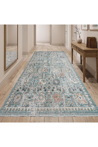 Lorien Vintage Dokuma Halı Eskitme Desenli Pamuk Tabanlı Halı Modern Salon Halısı 120 X 180 Model Lor08 Diğer