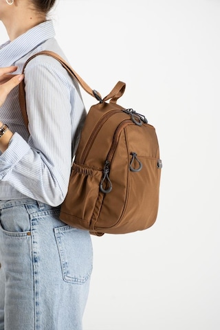 Baginn Kadın Sırt Çantası Ultra Hafif Paraşüt Kumaş Su İtici Kumaş Günlük Sırt Çantası Ölçüsü 30 24 Cm Taba