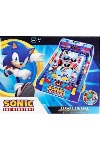 Sonic Led Işıklı Ve Sesli Masaüstü Pinball Elektronik Skorlu Retro Oyun 28x14x41 Cm