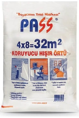 pass Hışır Koruma Boya Örtüsü-32m2-25 Adet-eşyalarınız Temiz Kalır-sonradan Temizlik Yapmak Gerektirmez