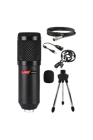 Lastvoice Bm800 Condenser Stüdyo Mikrofon Mini Tripod + 7.1 Ses Kartı