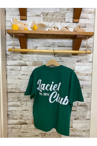 Laciel Paris Club Oversize Çocuk Tişört Yeşil