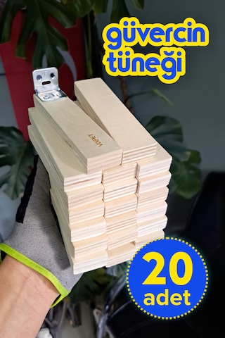 Vixpet Tünelife Ahşap Güvercin Tüneği 14 cm 20 Adet Bekar Tüneği | Ahşap Tünek | Dinlenme Tüneği