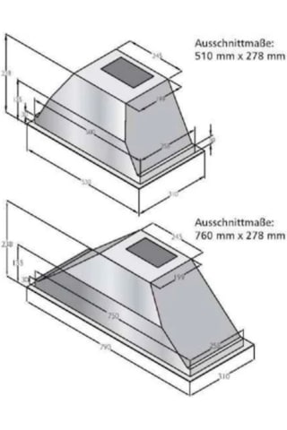 Silverline Astec 1170 60'lık Gömme Aspiratör Inox