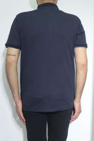 Santa Dmctekstil Erkek Desenli Spor Kesim Rahat Kalıp Cepsiz Polo Yaka T-shirt Lacivert