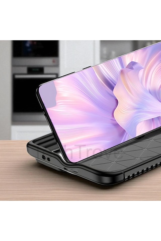 Samsung Uyumlu Galaxy S25 Kılıf Kamera Korumalı Darbe Emici Karbon Fiber Desenli Kapak