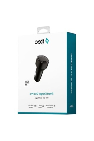 Usb-c+usb-c Siyah Araç Hızlı Şarj Aleti, 60w Güç
