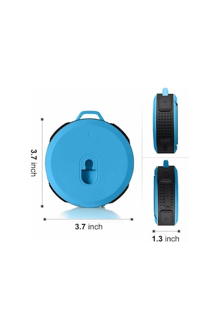 Mufunye Sıcak Suya Dayanıklı Mini Bluetooth Hoparlör - Sesi Kontrol, Mikrofon Ve Sıçrama Özellikli Siyah Taşınabilir Müzik Çalar