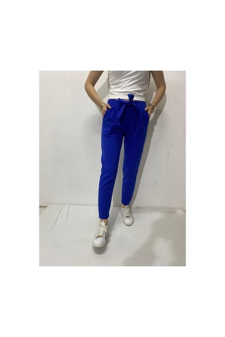 Makentmoda Lastikli Bel Havuç Kesim Pantolon Saks