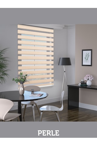 Br Perle Sahra Beji Renk Bambu Stor Zebra Perde Yüksek Kalite Alüminyum Kasa Sahra Beji