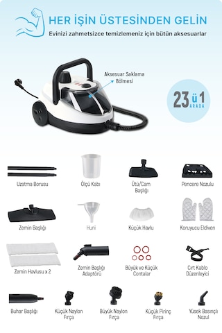 Livenzi WJ-578 1800 W Buharlı Temizlik Makinesi