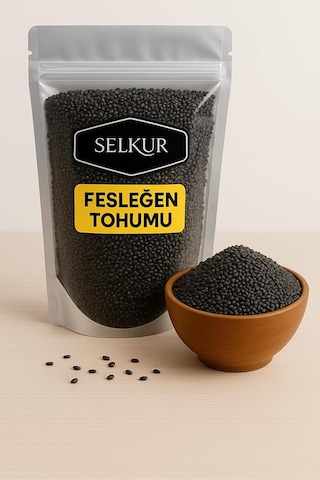 Selkur Fesleğen Tohumu Yenilebilir 1kg