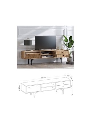 Decormet Alessa Tv Sehpası Safir Meşe Diğer