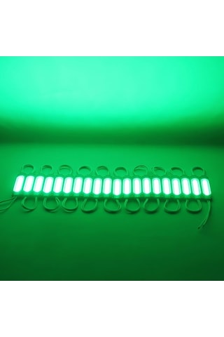 10 Adet 5 Watt Yeşil Işık Ip65 Modül Led, 10 Adet Magnetli, Çok Kaliteli Yeşil Işık Modül Led Yeşil