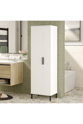 Yurudesign Daisy Çok Amaçlı Dolap, Vileda Banyo Dolabı Beyaz Dy1- Çok Renkli