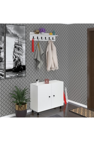 Kenzlife Portmanto Ayakkabılık Ve Askılık Tomak4 Byzbyz 68 100 32 Yirmi Çift Ayakkabı Kapasitesi