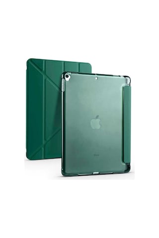 Apple Uyumlu iPad 10.2 2021 9.nesil Kılıf Zore Tri Folding Kalem Bölmeli Standlı Kılıf Kapaklı Kılıf
