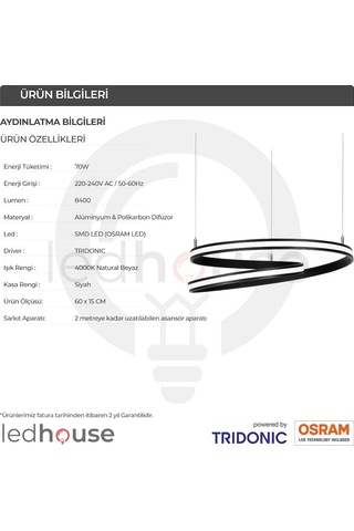 Sharp Bend Modern Led Avize Sarkıt Linear Aydınlatma