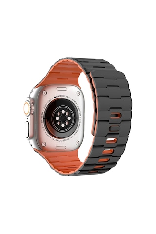 Mey Najmaddin Watch Ultra 49mm Wowen Kordon - Siyah-turuncu Najmaddin